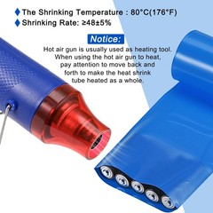Battery Wrap Heat Shrink Tubing 26mm Dia 43mm Flat 20 Ft Blue Good Insulation