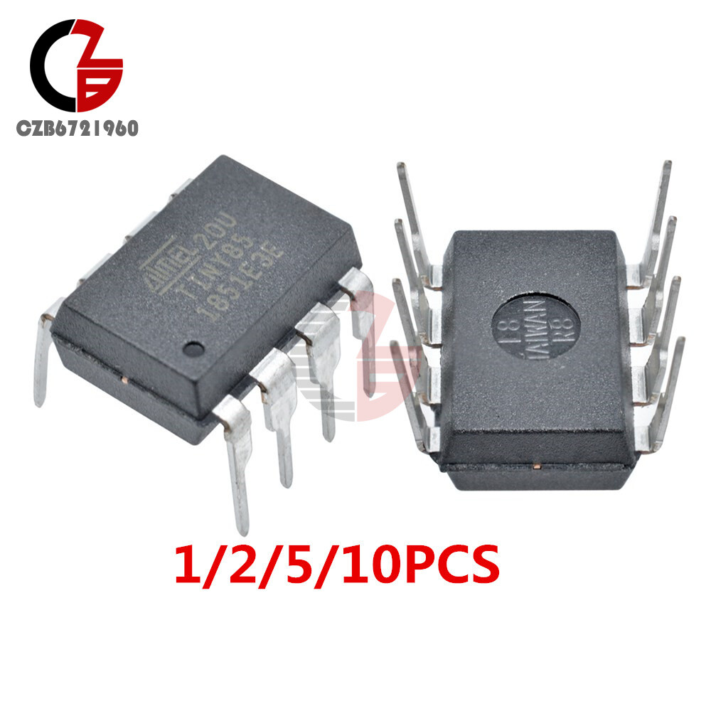 1/2/5/10PCS ATTINY85-20PU IC MCU 8BIT 8KB FLASH 8DIP 85-20PU in DIL housing
