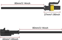 10Pcs 1 Pin Waterproof Electrical Connector Plug, Quick Disconnect Size: 1 pin