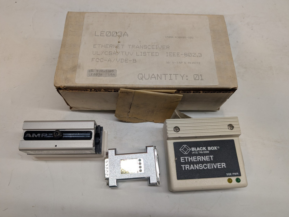 Black Box LE003A Ethernet Transceiver Kit w/ V-Tap & Remote AMP USA