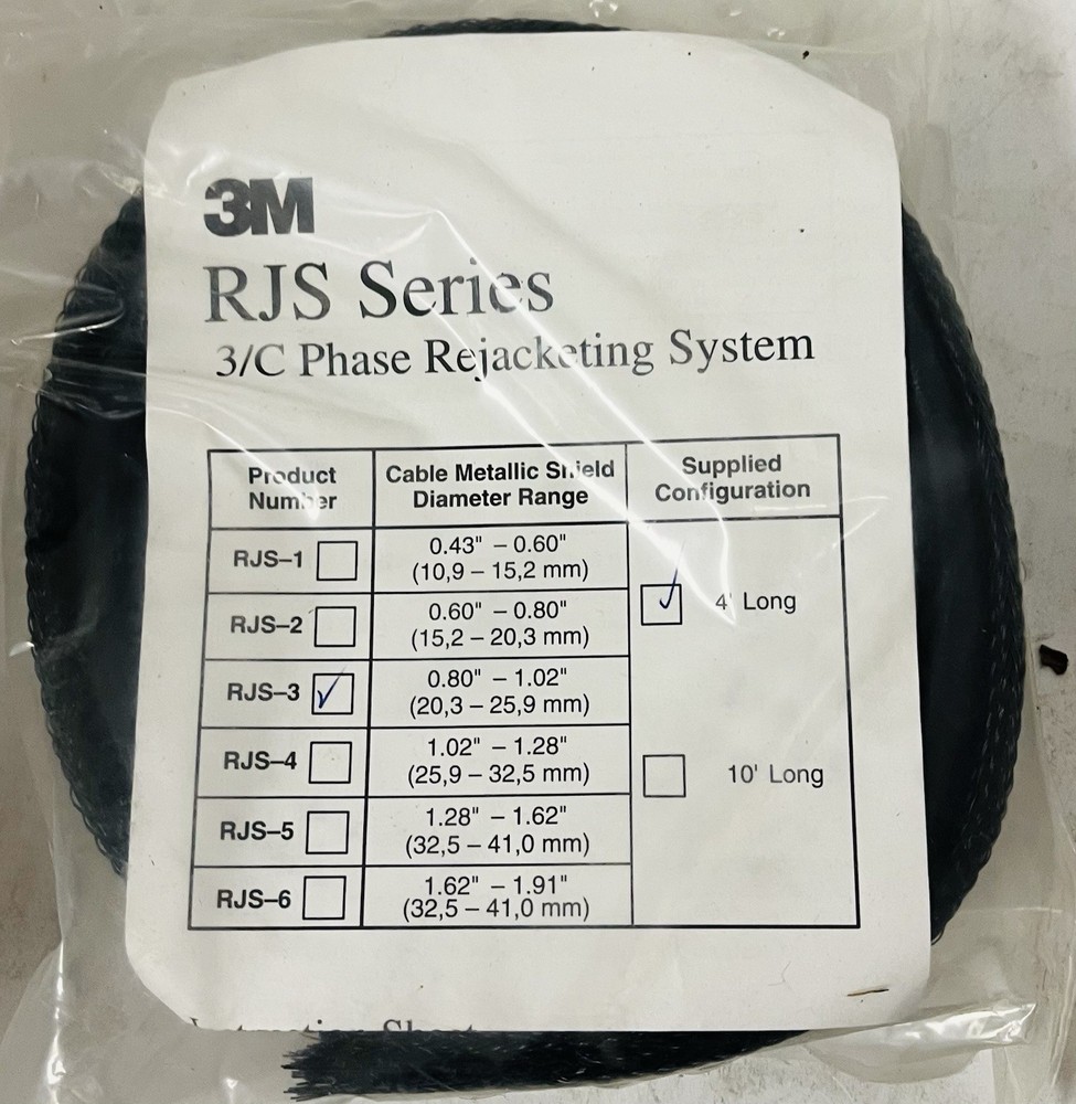 3M NO.7622-T-110-3-RJS COLD SHRINK QT-III 3/C TERMINATION KIT5-15 KV