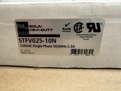 EGS Sola/Hevi-Duty STFV025-10N Surge Suppressor 120VAC 1Ph 50/60Hz 2.5A *NEW*