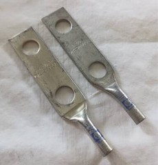 Compression Lug. L6N-NSI. 2-HOLE 6AWG 1/2″. NEW. (Lot of 2). Free Shipping.