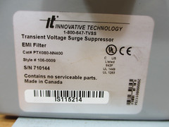 Innovative Technology PTX080-NN400 *USED* Transient Voltage Surge Suppressor