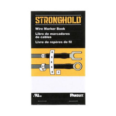 Panduit PCMB-3, 1.38 x 0.22, White/Black, 1 to 45 Legend, Wire Marker Book, 1 pc