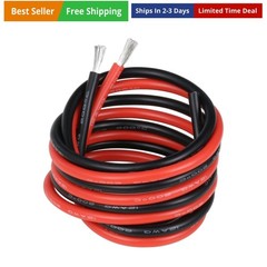 12 Gauge Silicone Wire 10 ft red and 10 ft Black Flexible 12 AWG Stranded Tin…