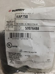 BURNDY KAP750 – 750 KCMIL AL MECH PIN ADAPTOR – (Pack of 1)