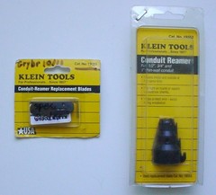 Klein Tools 19352 1/2″ 3/4″ Thin Wall Conduit Reamer & 19353 Spare Blade Kit NOS