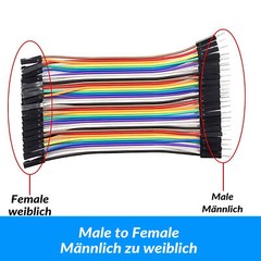 Hookup Wires10cm 15cm 20cm 21cm 30cm 40 cm M-M F-F M-F Breadboard DptJumper