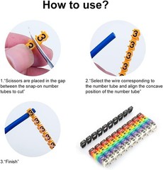 100 PCS Wire Markers – Color-Coded Plastic Number Labels for Easy Identification
