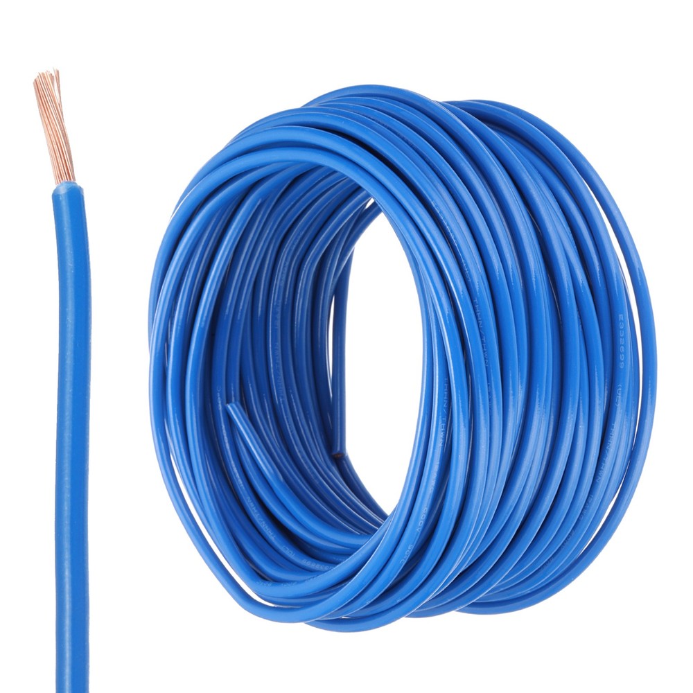 50 Feet Electrical Wire Insulated Stranded Copper 12 AWG Wire Cable,Blue