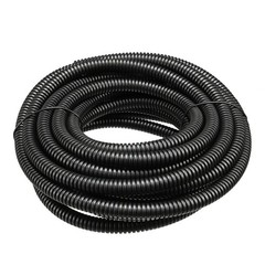 5.6 M 7×10 mm PP Flexible Corrugated Conduit Tube for Garden,Office Black