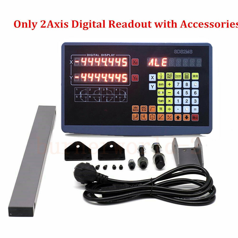 2/3 Axis High Precision Digital Readout 1μm TTL Linear Scale Encoder Grinder Kit
