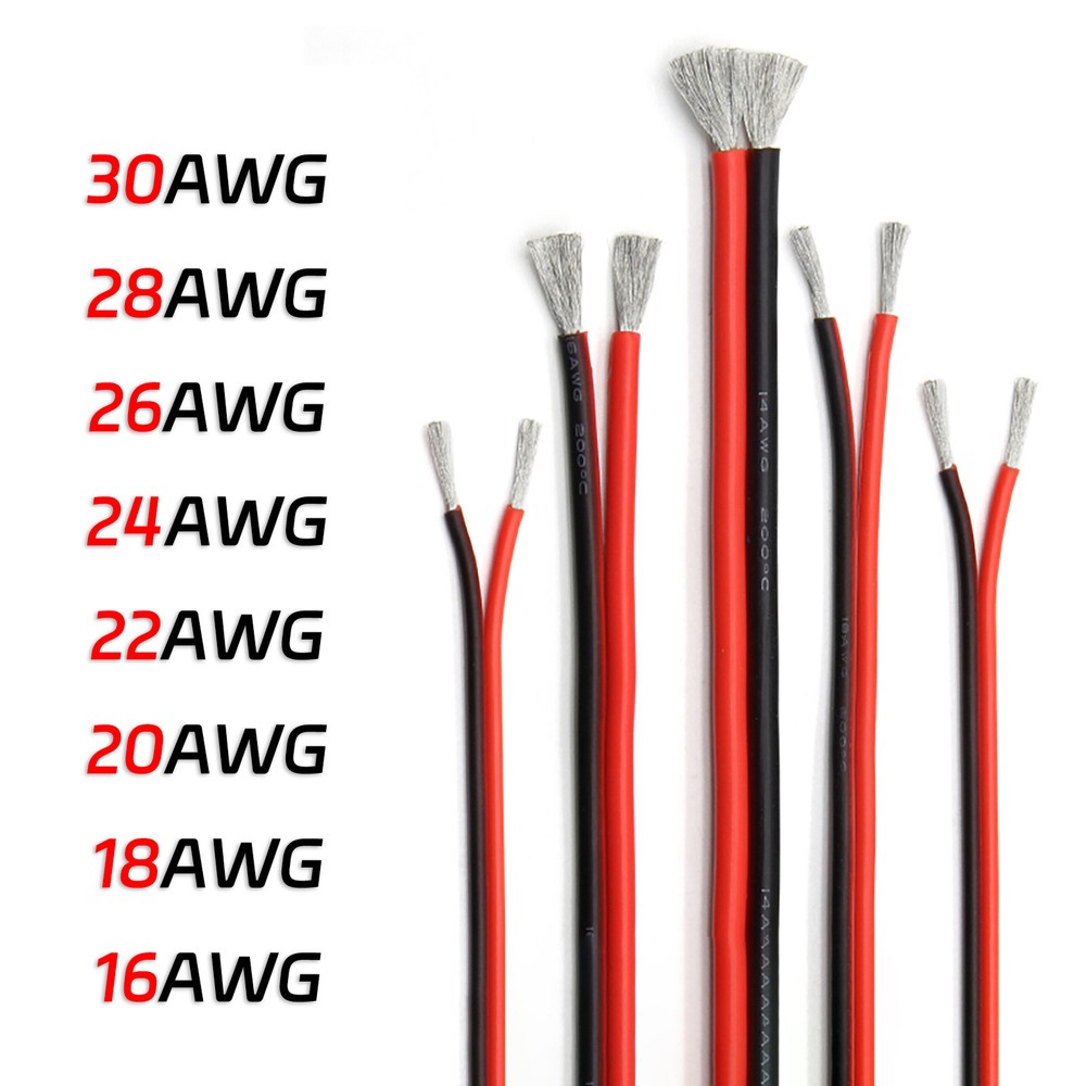 Twin 2 Core Flexible PVC Wire Cable 16/18/20/22/24/26/28/30 AWG Tinned Copper