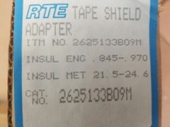 Cooper Power Systems RTE 2625133B09M Tape Shield Adapter