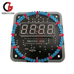 DIY DS1302 DC5V Rotating LED Electronic Digital Clock Learning Board With Shell