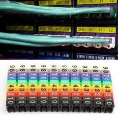 100Pcs Cable Marker Set Durable Easy-to-Use For Color-Coding Cables