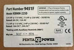 KBMM-225D (9451F) MOTOR COTROL, CHASSIS MOUNT