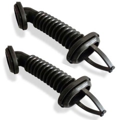 2PC 25x39mm Car Harness Wiring Door Tube Rubber Sleeve Dust-proof Oval Black HOT