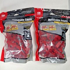 Lot of 2 Bags Gardner Bender Snapshot Multicable Staples MCS-20W (Tl 40 staples)