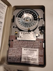 Tork 1101 Mechanical Time Switch 24 Hour 120V 40A SPST Metal Indoor Timer Box