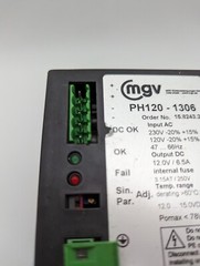 MGV PH120-1306 PH1201306 Power Supply 12.0V/6.5A (*Missing Screw Connector)