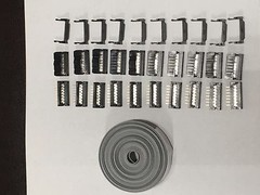Flat Cable 14 Pins Wires IDC Ribbon 2.54mm pitch 12ft cable & 10 sets connectors