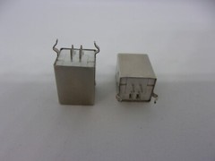2 Pcs Pack Square USB Socket Jack Type B 180 Degrees Printer Port Female 4 Pins