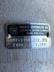 Chromalox Pacific Div. immersion heater/enclosure ARMT-3755E2T2 3 phase, 240v