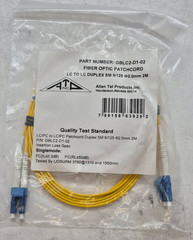 Lot of 2 New Allen Tel Products GBLCC-D1-02 LC to LC Patchcord Duplex 2M