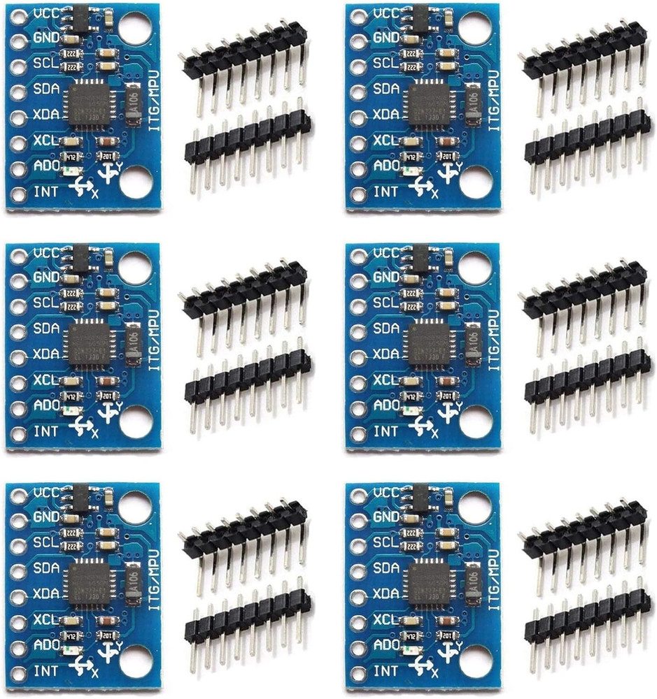 ​Keacvise 6-Pack GY-521 MPU6050 Sensor Module – 6-Axis IMU with 16-Bit ADC