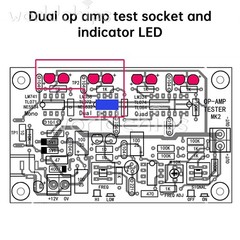 DC12V T2 Operational Amplifier Test Board Operational Amp Tester 10Hz-200Khz