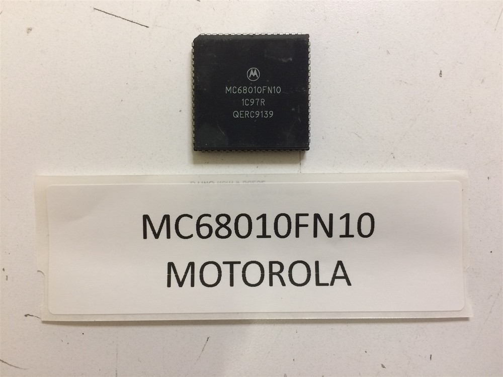 MC68010FN10 MOTOROLA IC MICROPROCESSOR 32BIT 68 PIN PLCC 1 UNIT