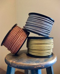 Steel Metal Covered Cord – Round 3wire Metal Braided Cable, Mesh Jack – Per Foot