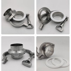 Silicone / PTFE Sanitary Clamp Gasket ID 15-197mm Tri Clamp Ferrule Pipe Fitting