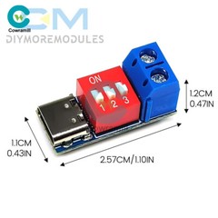 Type-C PD Fast Charging Decoy Trigger Module 5V 9V 12V 20V Adjustable Voltage 5A