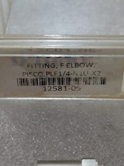 Pisco PLF1/4-N1U-X2 Female Elbow Push-Connect 1/4 Tube x 1/8 NPT Pneumatic OEM