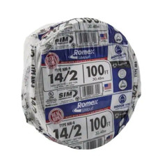 Southwire Solid Romex SIMpull CU NM-B W/G Wire 100-Ft 14/2