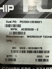 1P MICROCHIP Audio DAC Daughter Board AC320032-2