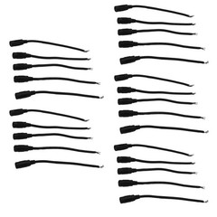 25-pack DC Power B/W Pigtail Female Barrel Jack 6-inch Cable 5.5mm x 2.1mm 18AWG