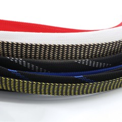 14mm Width Coloured PET Expandable Braid Sleeving Cable Wire Sleeve Sheath Dense
