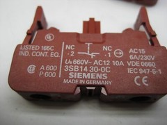SIEMENS 3SB1430-0C CONTACT BLOCK LOT OF 19 NSNP