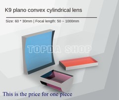 k9 Plano-Convex Square Cylindrical Lens/9.0×7.0mm F=7.70mm Uncoated/AR Coated 1X