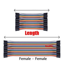 Dupont Jumper Wire 2.54mm Rainbow Cable Ribbon Female-Female 1P-10 Pin 10cm-50cm