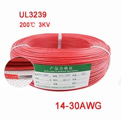 Red 14-30AWG Flexible Silicone Wire Cable , HIGH TMPE 200℃, 3KV High Voltage