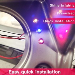 LED Metal Indicator Light 10MM 12V 24V Waterproof Indicator Light Pre Wired Red