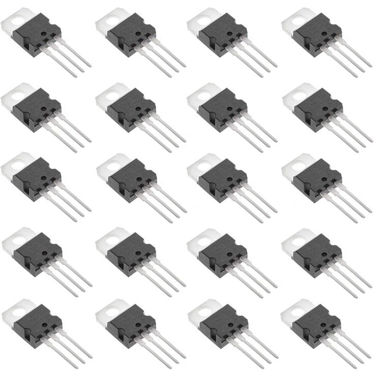 Bridgold 20Pcs L7805CV Linear Voltage Regulator Positive Fixed 1.5A 5V 3 Pin