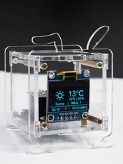 ESP8266 DIY Electronic Kit OLED Display Mini Clock+Case DIY Soldering Project