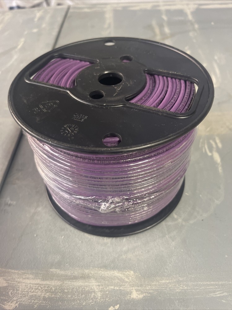 12 AWG Copper Solid Wire 500′ FT Roll THHN/THWN 600 Volt UL Listed -PURPLE