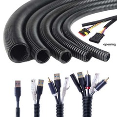 7-28mm Split Convoluted Tubing Conduit Sleeving Wiring Harness Loom Protect